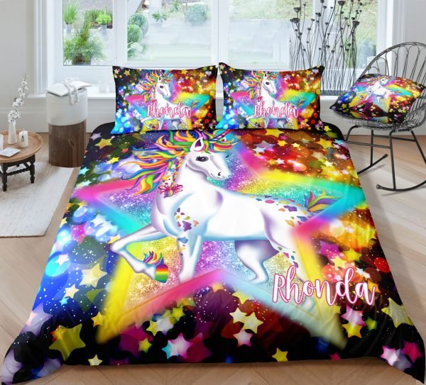 Personalized Sparkle Girl Bedding Set