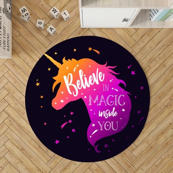Magical Unicorn Round Rug