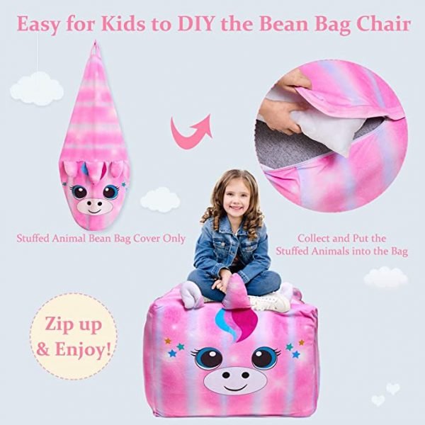 Pink Unicorn Bean Bag Chair