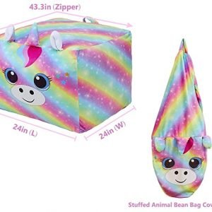 Rainbow Unicorn Bean Bag Chair For Kids