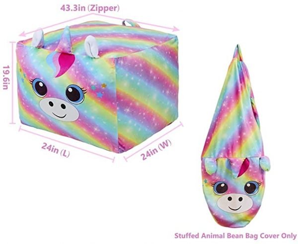 Rainbow Unicorn Bean Bag Chair For Kids