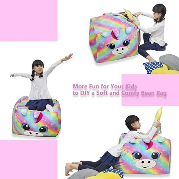 Rainbow Unicorn Bean Bag Chair For Kids