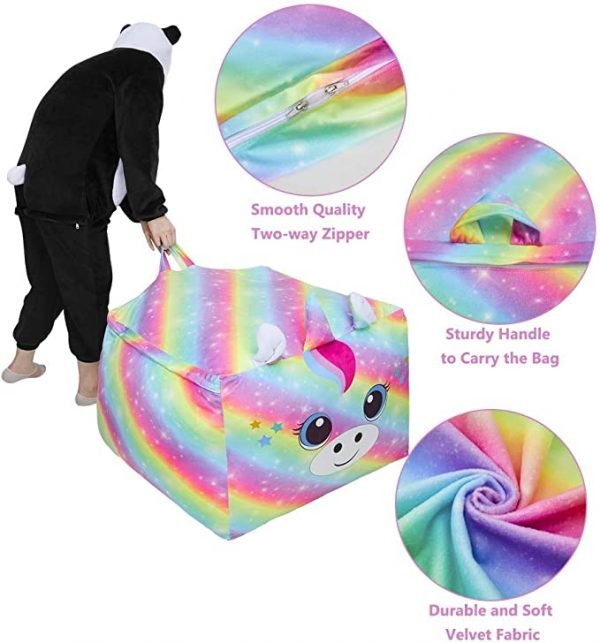 Rainbow Unicorn Bean Bag Chair For Kids