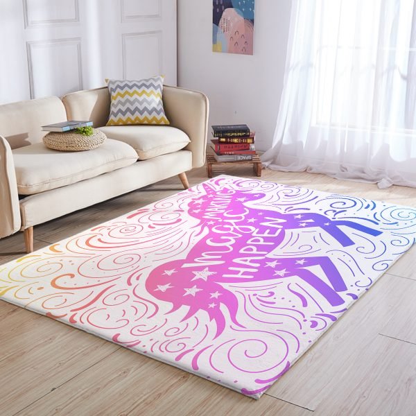 Adorable Unicorn Kids Large Rug