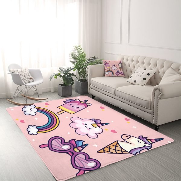 Pink Unicorn Area Rug 3×5, 4×6, 5×8