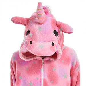 Pink Star Unicorn Costume Onesie For Women