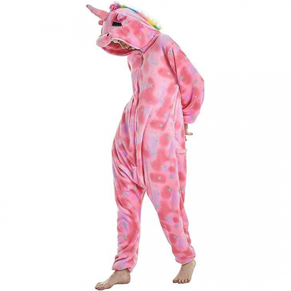 Pink Star Unicorn Costume Onesie For Women