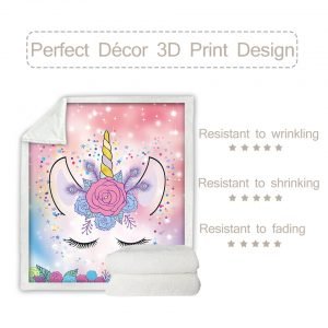 Pink Unicorn Lash Fleece Blanket