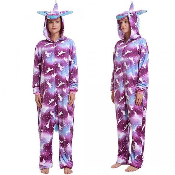 Purple Star Unicorn Costume Onesie For Women