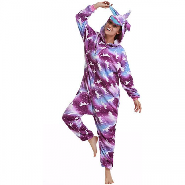 Purple Star Unicorn Costume Onesie For Women