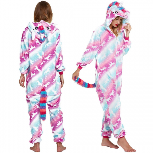 Blue Purple Unicorn Onesie Costume For Girls | Unilovers