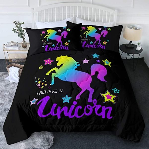 4 Pieces Magical Unicorn Comforter Set