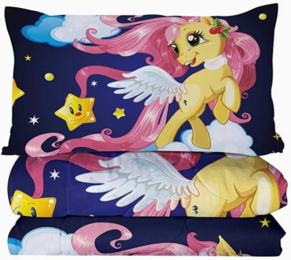 4 Pieces Cloudy Unicorn Comforter Set