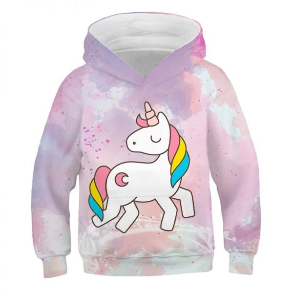 Cute Rainbow Unicorn Hoodie