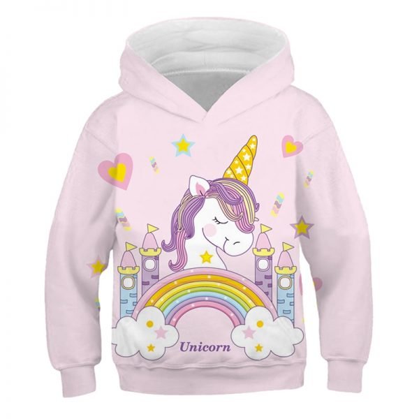 Cute Rainbow Unicorn Hoodie