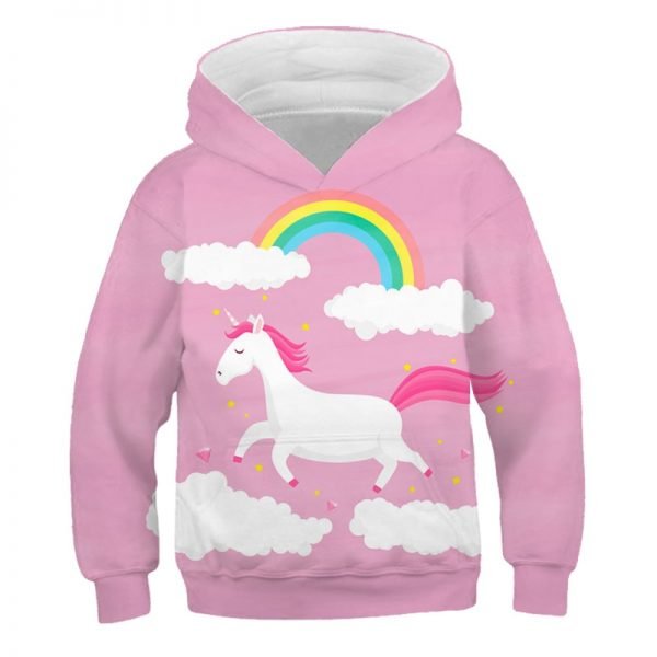 Cute Rainbow Unicorn Hoodie