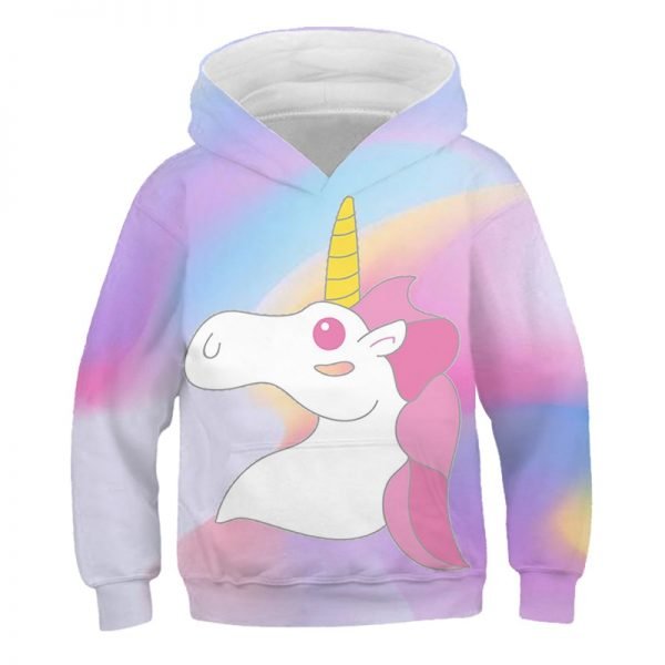 Cute Rainbow Unicorn Hoodie