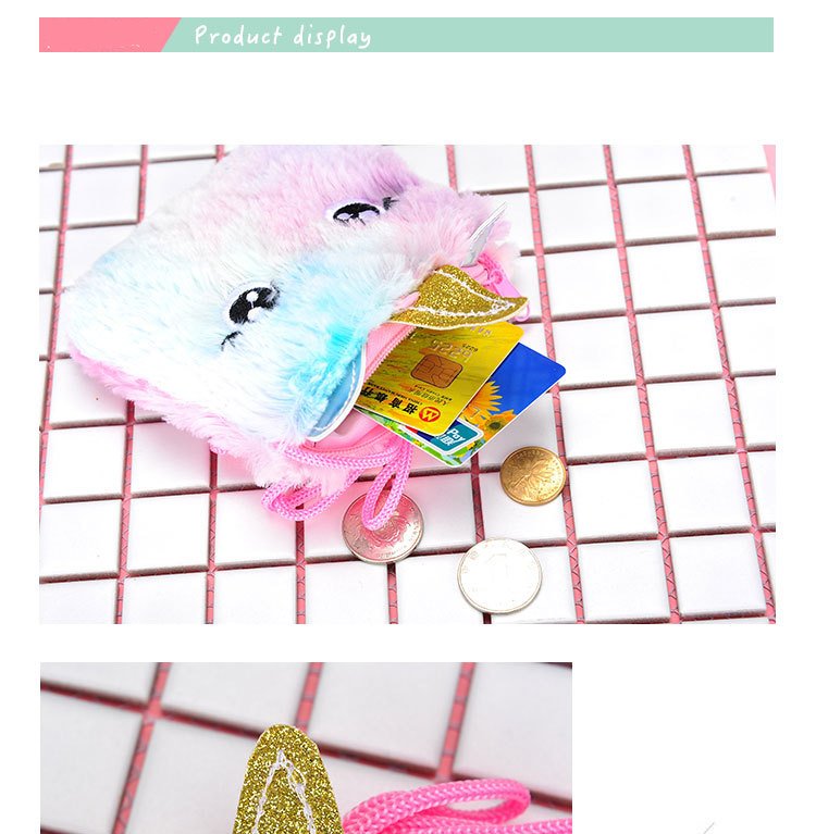 Shinning Fluffy Unicorn Mini Purse