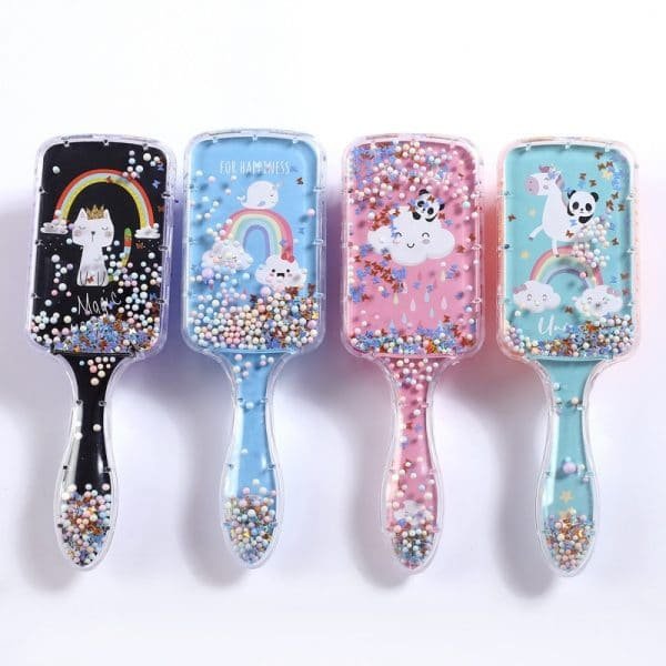 Cartoon Unicorn Transparent Hair Brush
