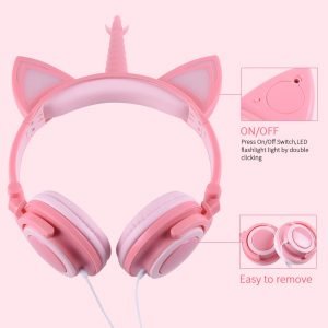 Unicorn Wired LED Glowing Gaming Headphones