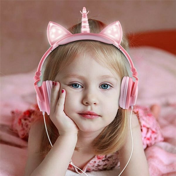 Unicorn Wired LED Glowing Gaming Headphones
