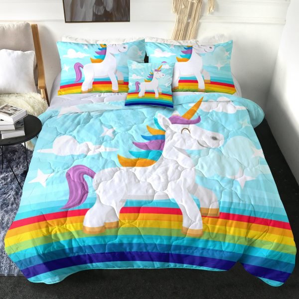 4 Pieces Galaxy Magical Unicorn Comforter Set (Copy)