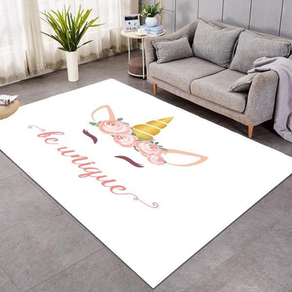 Be Unique Unicorn Themed Large Rug
