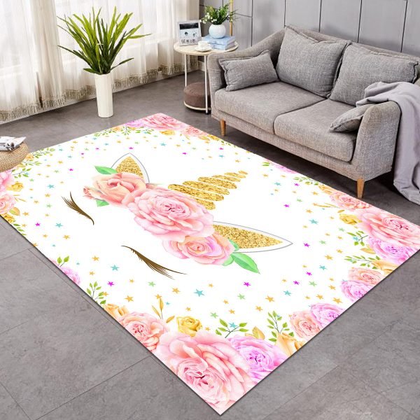 Neon Ice Cream Unicorn Themed Large Rug (Copy)