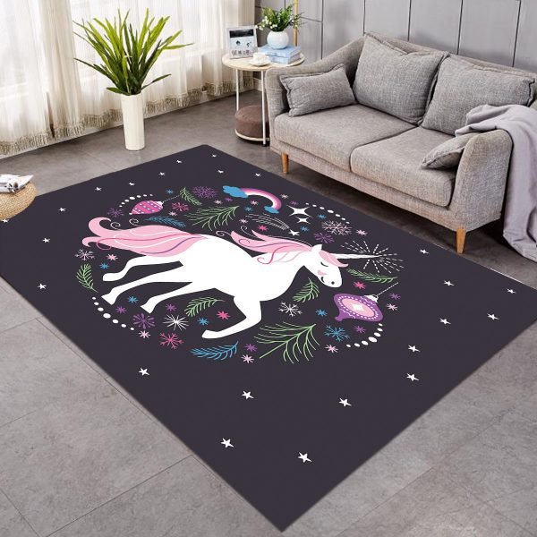 Neon Ice Cream Unicorn Themed Large Rug (Copy)