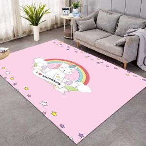 Neon Ice Cream Unicorn Themed Large Rug (Copy)