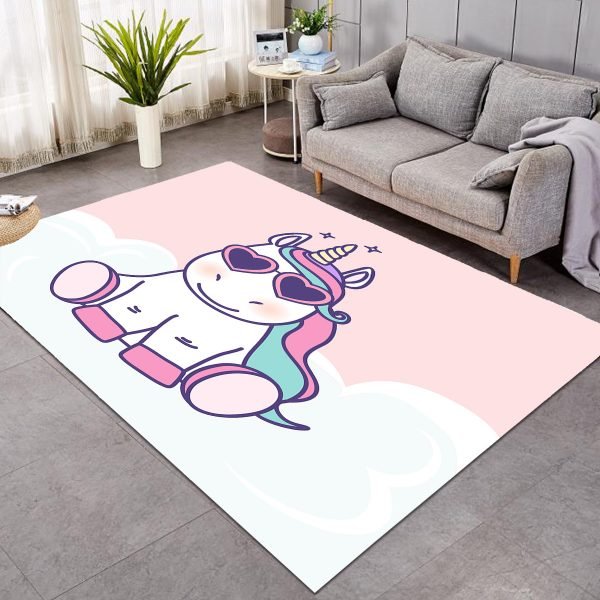 Neon Ice Cream Unicorn Themed Large Rug (Copy)