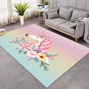 Neon Ice Cream Unicorn Themed Large Rug (Copy)