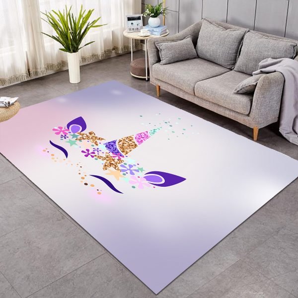 Neon Ice Cream Unicorn Themed Large Rug (Copy)