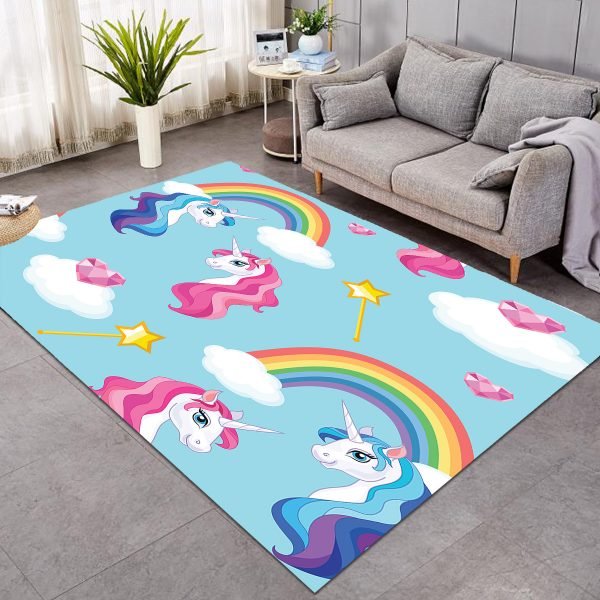 Neon Ice Cream Unicorn Themed Large Rug (Copy)