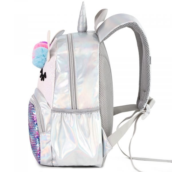 Holographic Unicorn Sequins School Backpack - Image 3